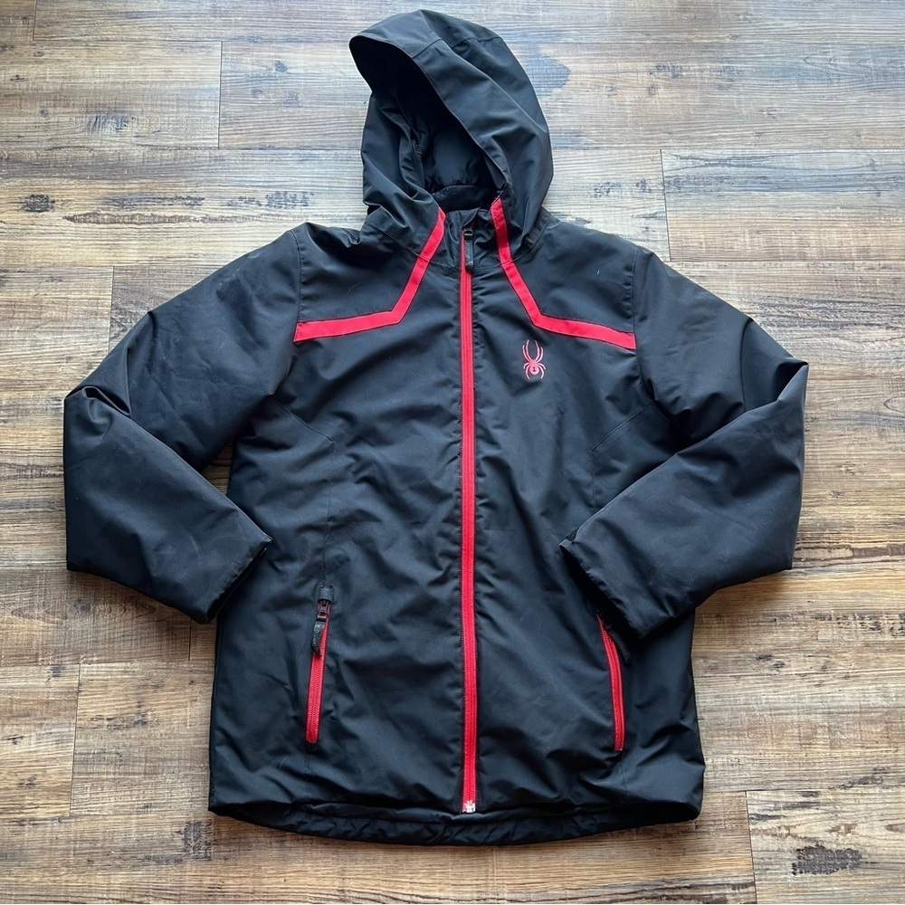 Spyder Boy's Red/Black Fully Insulated Challenger Ski Snow Winter Jacket Size XL